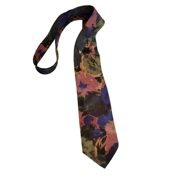 Carlo Palazzi Vintage 100% Italian Silk Tie - Picture 1 of 7